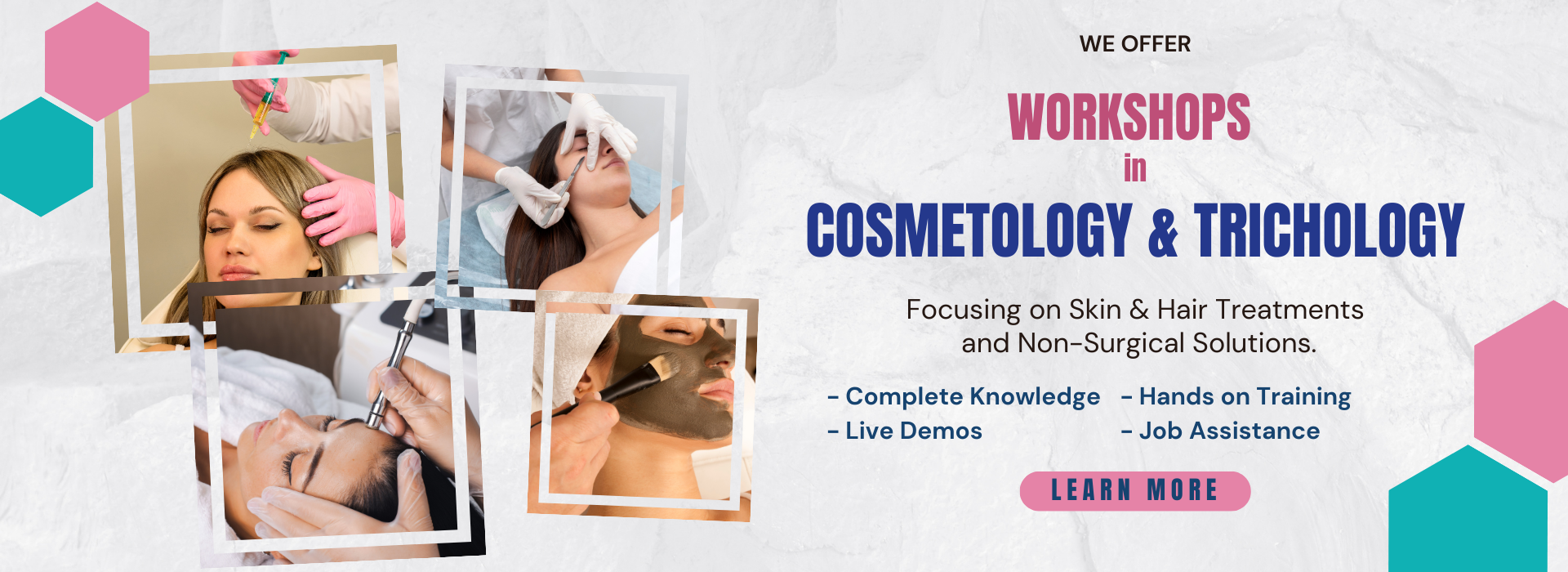 Hands on Workshop & Training in Cosmetology Courses and Hands on Workshop & Training in Trichology Courses in Mumbai at Alaana Institute
