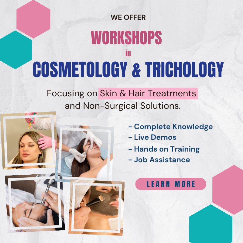 Hands on Workshop & Training in Cosmetology Courses and Hands on Workshop & Training in Trichology Courses in Mumbai at Alaana Institute
